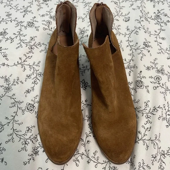 Steve Madden Lancaster Slip on Brown weastern Leather upper heeled ankle boots - Picture 2 of 7